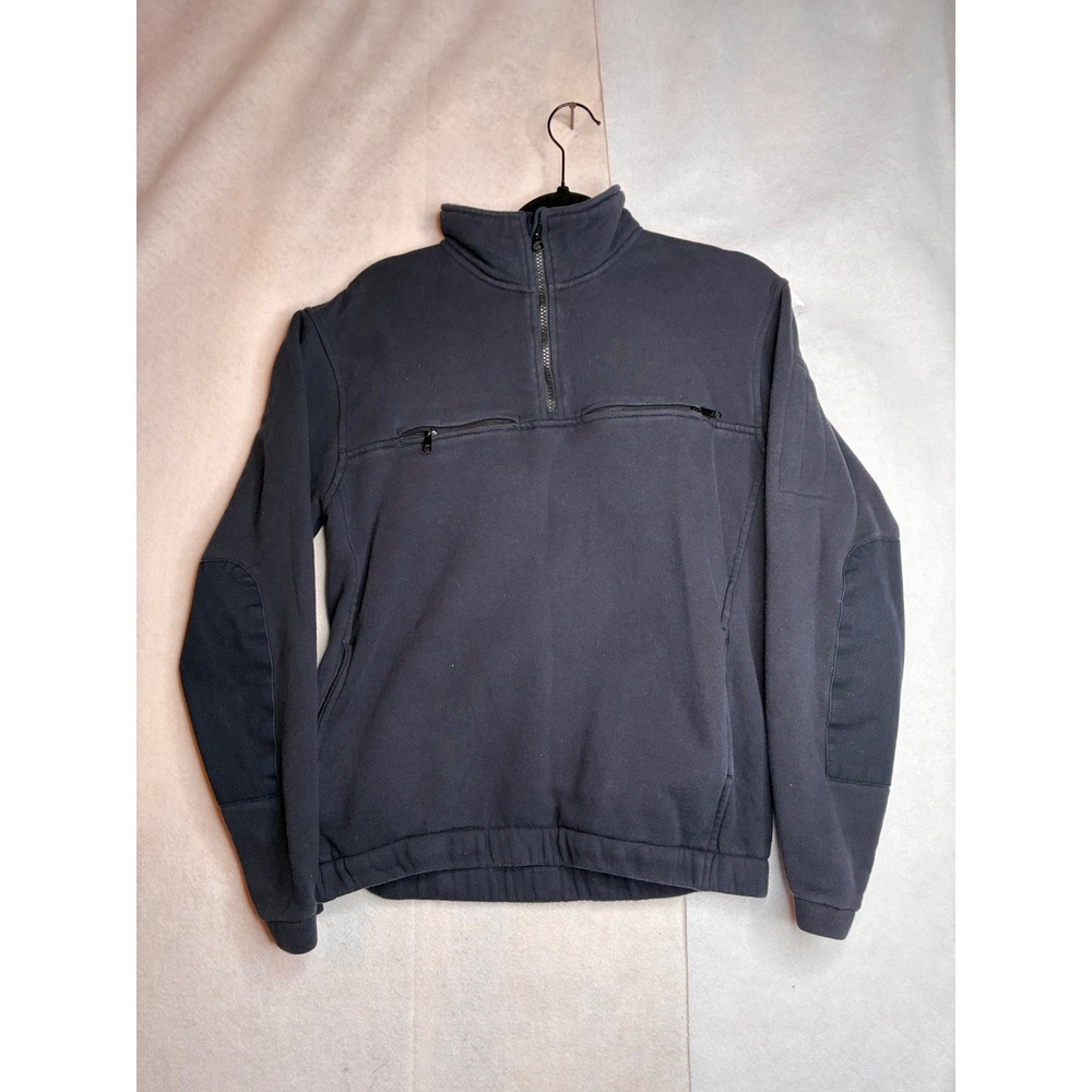 Blauer‎ Mens XS Tactical Quarter Zip Pullover Navy Blue Fleece Elbow Patches